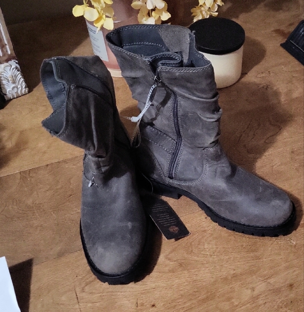 Harley-Davidson Gray Combat Boots